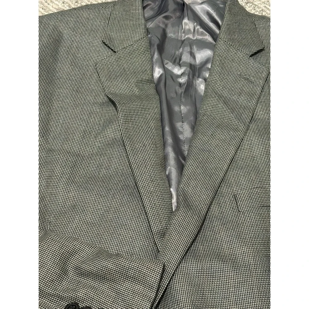 Lauren Ralph Lauren Men's Blazer Gray Houndstooth Sport Coat 24x31 48